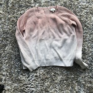 Lucky brand pink ombré sweater with buttons on the back